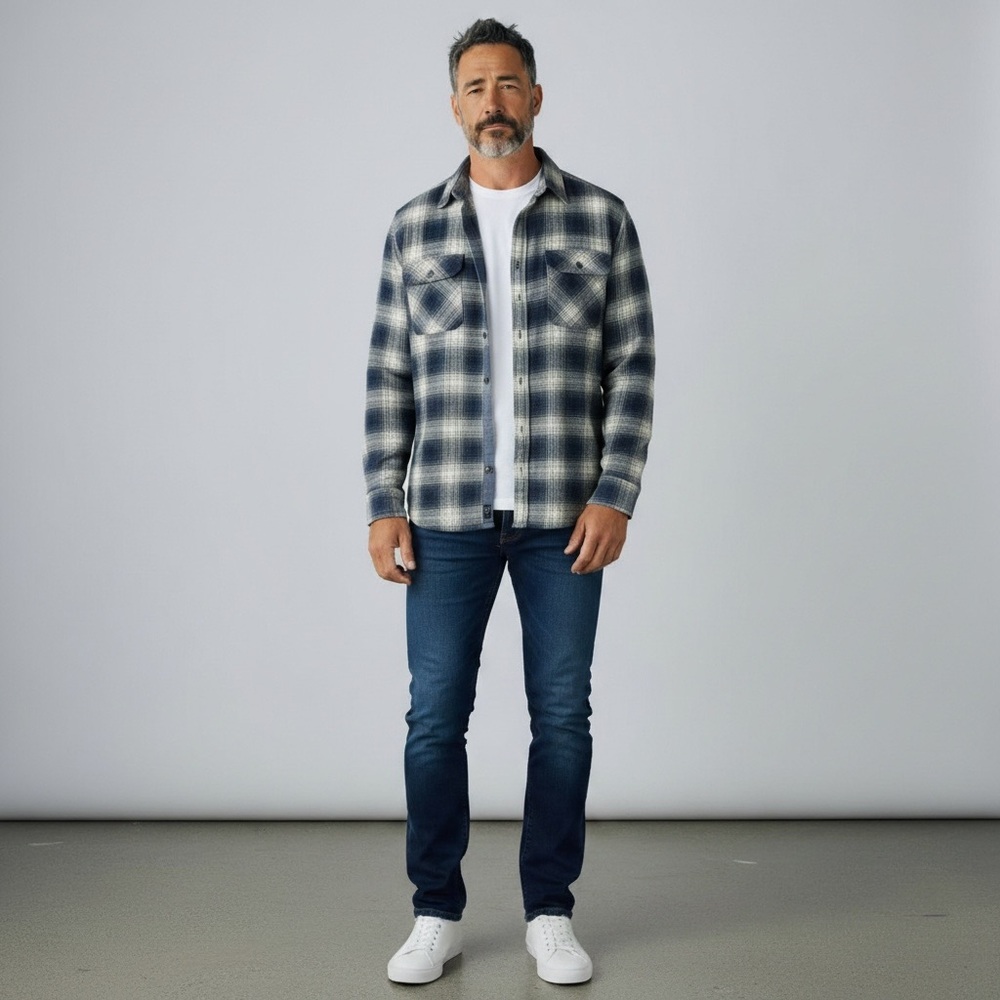 Woolrich Mens Plaid Flannel Button Down Shirt Size‎ Medium